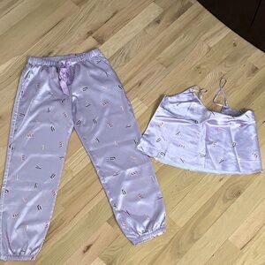 Victorias Secret Satin Lavender Women's Pajama Set